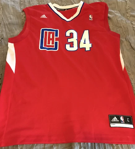 PAUL PIERCE Los Angeles CLIPPERS Basketball ADIDAS Replica LARGE Jersey NBA Red Cover