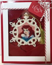 Lenox Little Mermaid Ariel Snowflake Christmas Ornament Disney 4” New In Box