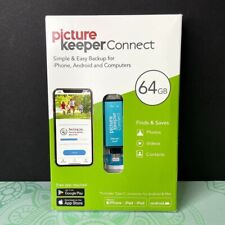(New) Picture Keeper Connect 64GB Photo Backup USB Drive PC Android iPhone - RED