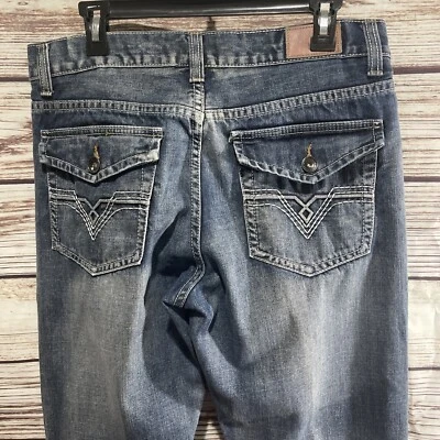 -CASI COMO NUEVO- Pantalones de mezclilla para hombre 32x34 Urban Pipeline solapa bolsillo corte bota sueltos ENVÍO RÁPIDO Foto 1 de 4