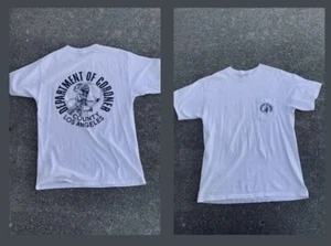 1990’s Los Angeles County Dept Of Coroner Vintage White Large Shirt Rare - Picture 1 of 10