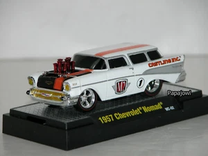 M2 Machines WC02 Wild Cards 1957 Chevrolet Nomad 57 Classic Diecast White 1:64 - Picture 1 of 8