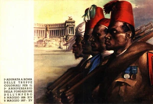 WW2 - COLONIE - TAFURI - ROMA, 1° Adunata delle Truppe Coloniali - NV - SG220 - Picture 1 of 2
