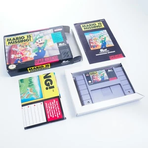 Mario is Missing! SNES Nintendo Complete CIB Good Condition w/ RARE MAP! - Picture 1 of 6