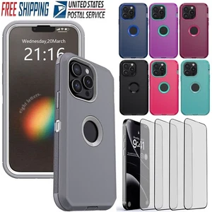 Funda protectora resistente a prueba de golpes/vidrio templado para iPhone 13 Pro Max 13 Pro - Imagen 1 de 61