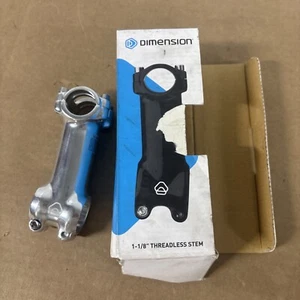 Dimension Alloy 1-1/8" 90mm x 25.4mm 7 Degree Threadless Bike Stem Silver #u2 - Picture 1 of 2