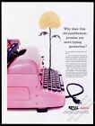 1955 Royal Electric pink typewriter photo vintage print ad