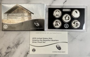 2015 US Mint America The Beautiful Quarters Silver Proof Set cd - Picture 1 of 4