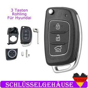 Klapp Schlüssel Ersatz Gehäuse für Hyundai I10 I20 I30 IX35 Tucson Elantra Creta - Bild 1 von 7