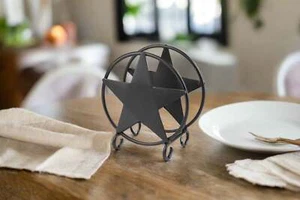 Servilletero Estrella Hierro Forjado - Hecho Amish - Imagen 1 de 5
