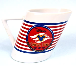 TAZA DE CAFÉ DISNEY CRUISE LINE 1998 VIAJE INAUGURAL FIGURA BARCO EMBUDO PILA - Imagen 1 de 8