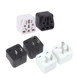 Universal German Russia AU UK Kr EU To US AC Power Socket America Plug - Afbeelding 1 van 15