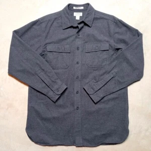 L.L. Bean Gray Chamois Traditional Fit Outdoor Flannel Shirt - Men's Size Medium - Picture 1 of 7