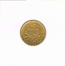 Frankrijk 1984 vergulde / gold plated 1/2 franc (goud010)