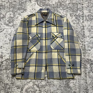 Giacca vintage anni '30 Big Yank a quadri lana con cerniera, abbigliamento da lavoro anni '30 e '40 uomo - Foto 1 di 6