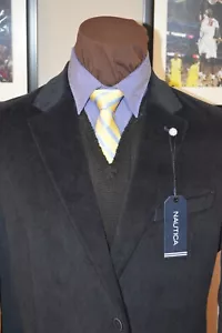 NWT Nautica mens 2bt dark navy blue cotton corduroy blazer jacket sport coat 46R - Picture 1 of 5