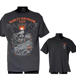 Maglietta Harley Davidson Cafe Las Vegas Nevada L Eagle Skull Snake Dragon - Foto 1 di 7