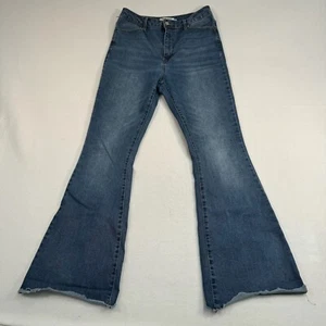 Refuge Denim Jeans Womens 9 Blue Austin Flare Leg High Rise Medium Wash - Picture 1 of 10