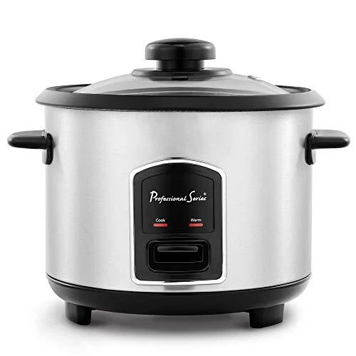 Professional Series 6-Cup Rice Cooker with Glass Lid Stainless Steel - Image 1 of 1
