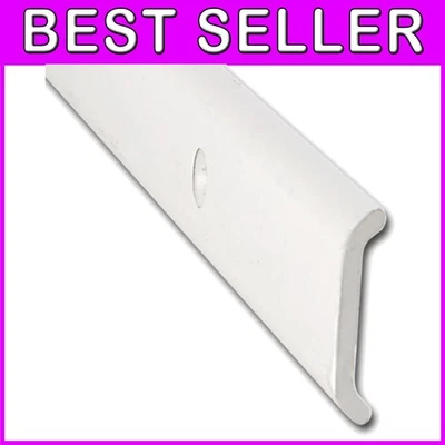 Borde plano liso polar blanco 8' sin inserción - Paquete de 5 para fácil instalación Foto 1 de 2