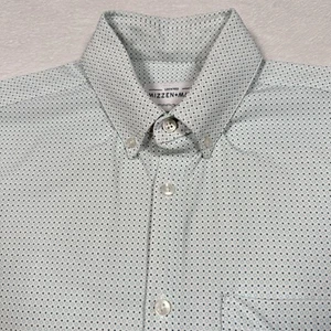 Camisa principal Mizzen azul medio ajuste geométrico rendimiento de sotavento abotonada - Imagen 1 de 10