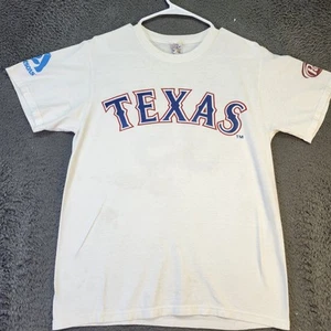 Texas Rangers Shirt Mens Medium MLB Baseball Hamels 35 Albertsons Dr Pepper Tee - Picture 1 of 9