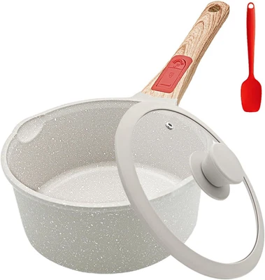 Casseruola Antiaderente 20 Cm Con Coperchio, 2,5L Pentolino Con Manico Rimovibil - Immagine 1 di 4