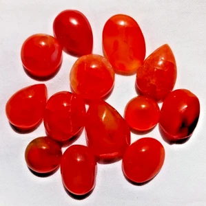 10 pcs100% Natural Red Carnelian Tumbled loose Gemstone 265 CT - Picture 1 of 1