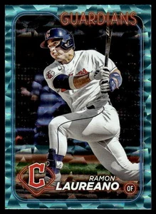 2024 Topps Series 2 Aqua Crackle Foil Ramon Laureano 186/399 Cleveland Guardians - Bild 1 von 2