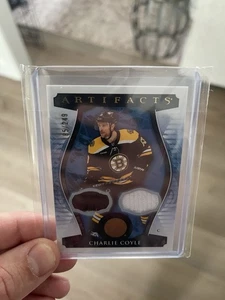 2023-24 Upper Deck Artifacts - Charlie Coyle #65 Gold Material /249 (MEM) - Picture 1 of 2