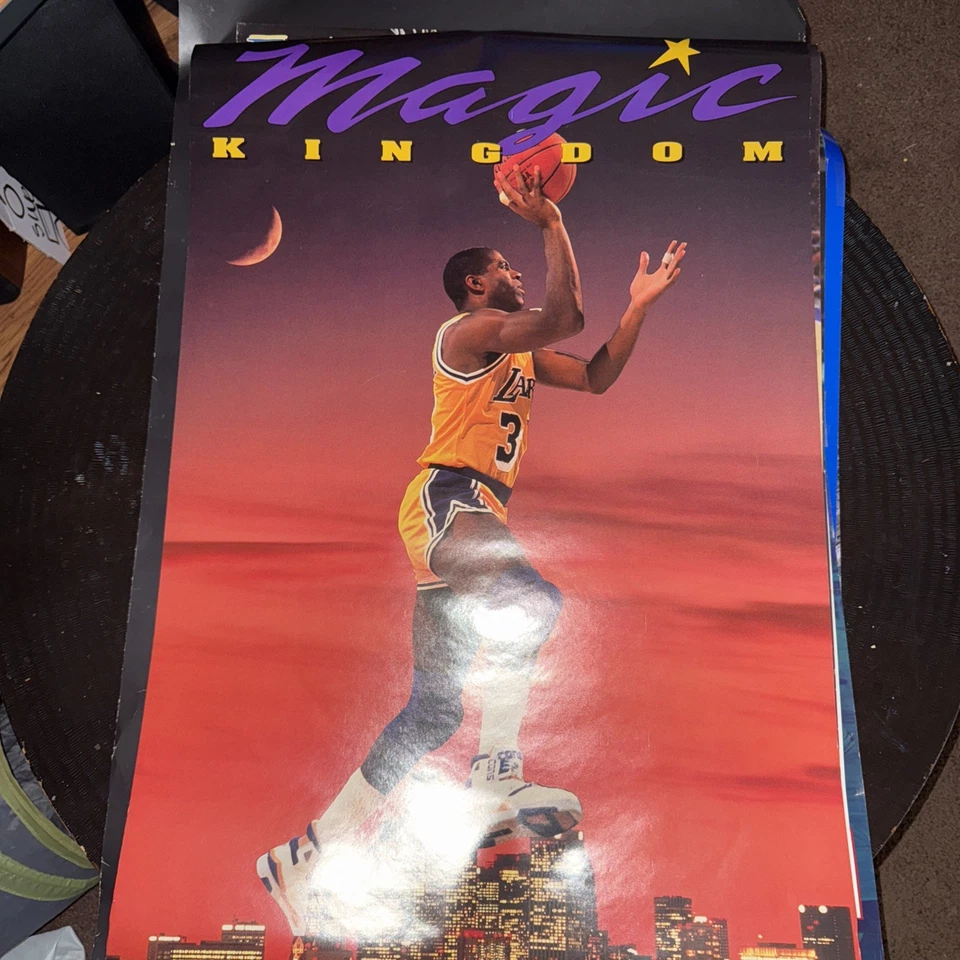 Magic Johnson Lakers Magic Kingdom 1991 Costacos Bros. Poster (35"x23") - Image 1 of 1