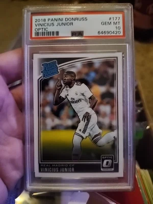 Panini Donruss 2018-19 clasificación Rookie Optic Vinicius Junior #177 PSA 10 GEM MT Foto 1 de 2