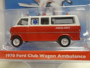 Greenlight 1970 FORD CLUB WAGON AMBULANCE Red '70 HOLLYWOOD Airplane! - Picture 1 of 3
