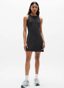 Mini vestido Athleta Seasoft acanalado - pequeño - negro - nuevo sin etiquetas - Imagen 1 de 5