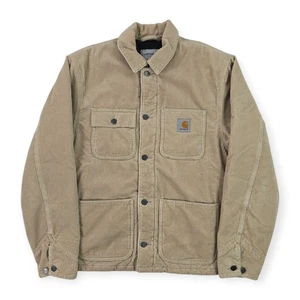 Carhartt WIP Michigan Quilt Lined Corduroy Chore Jacket Brown Men's Small  - Picture 1 of 9