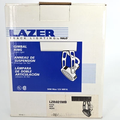 Halo Lazer LZR401MB Gimbal Ring MR16 Track Light Fixture Black Cooper