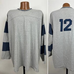 Vintage 90s V-Neck Shirt Men 2XL Oversized Drop Shoulder Sport Jersey #12 INC - Bild 1 von 18