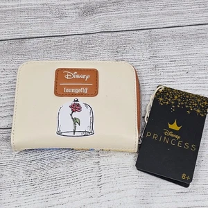 Neu mit Etikett Loungefly Disney Die Schöne und das Biest Paar Rose Mini Geldbörse - Bild 1 von 3