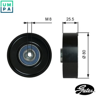 TENSIONER PULLEY VRIBBED BELT T38089 FOR VW MERCEDES-BENZ VITO/Bus/Van 190 2.8L - Image 1 of 4