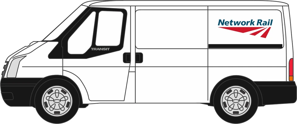 Oxford NFT023 Ford Transit Mk5 SWB Low Roof Network Rail N Gauge — 第 1/1 张图片