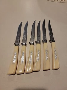 Evensharp 1960's Steak Knife Set Of 6 No Box Stainless Steel - Picture 1 of 6