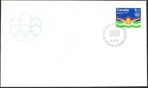🍁Canada  #B4   "Water Sports Swimming"    Brand New 1975 First Day Cover - Picture 1 of 2