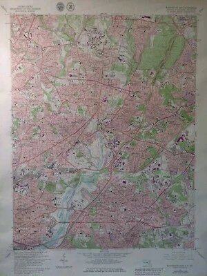 Washington East DC Maryland 1979 MAPA CUADRÁNGULO TOPOGRÁFICO ORIGINAL 22X27" Foto 1 de 3
