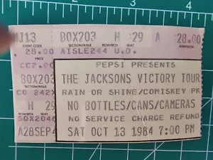 1984 MICHAEL JACKSON 5 VICTORY TOUR CHICAGO CONCERT TICKET STUB THRILLER H29A - Picture 1 of 2