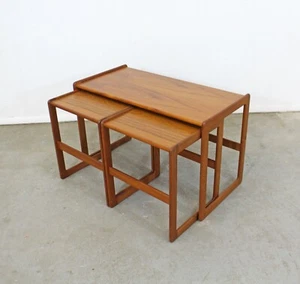 Set of 3 Mid-Century Danish Modern Arne Hovmand Mogens Kold Teak Nesting Tables - Picture 1 of 12