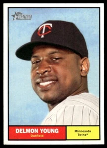 2010 Topps Heritage Delmon Young Minnesota Twins #4 - Picture 1 of 2