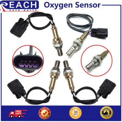 Sensor de oxígeno O2 aguas arriba + aguas abajo 4 piezas para Hyundai Sonata Entourage Kia Sedona 3,8 L Foto 1 de 4