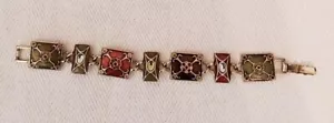 Schönes Liz Claiborne Cloisonné Panel Armband 7" - Bild 1 von 4