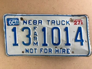 1996 Cedar county Nebraska farm truck license plate - Picture 1 of 1