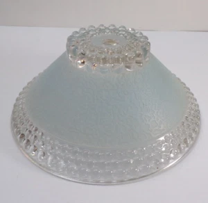 Vintage Retro Light Blue Glass Ceiling Light Lamp Shade 10'' Wide - Picture 1 of 7